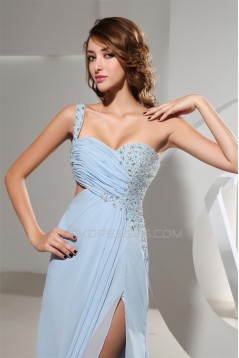 Sheath/Column Beaded Floor-Length One-Shoulder Prom/Formal Evening Dresses 02020361