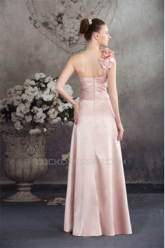 A-Line Handmade Flowers Asymmetrical Prom/Formal Evening Bridesmaid Dresses 02020370