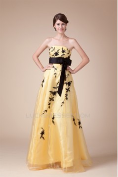 Sleeveless Satin Tulle A-Line Prom/Formal Evening Dresses 02020380