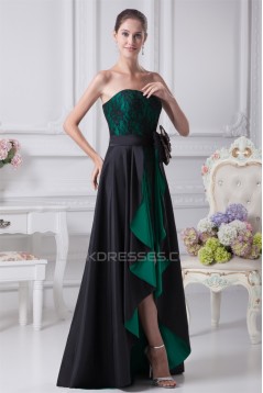 A-Line Sleeveless Asymmetrical Soft Sweetheart Lace Prom/Formal Evening Dresses 02020391