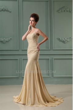 Trumpet/Mermaid Sweetheart Chiffon Beading Prom/Formal Evening Dresses 02020430