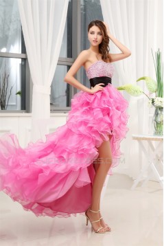 High Low Strapless Beading Prom/Formal Evening Dresses 02020436