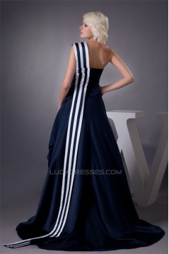 Cascading Ruffles One-Shoulder A-Line Taffeta Prom/Formal Evening Dresses 02020498