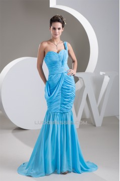 Chiffon Draped Sleeveless Mermaid/Trumpet Prom/Formal Evening Dresses 02020501