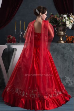 Floor-Length Beading Satin Taffeta Organza Prom/Formal Evening Dresses 02020515