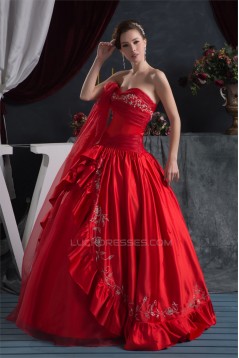 Floor-Length Beading Satin Taffeta Organza Prom/Formal Evening Dresses 02020515