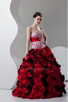 Floor-Length Sweetheart Satin Taffeta Sleeveless Prom/Formal Evening Dresses 02020527