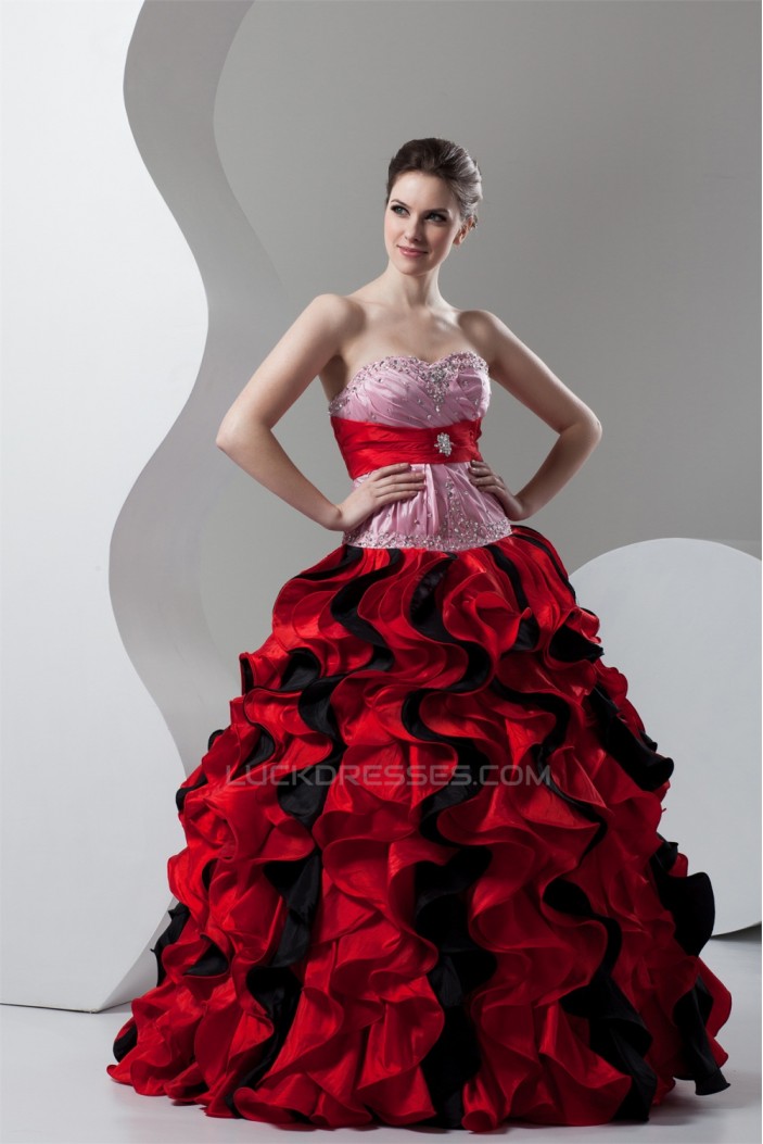 Floor-Length Sweetheart Satin Taffeta Sleeveless Prom/Formal Evening Dresses 02020527