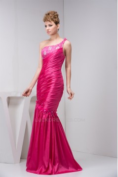 Trumpet/Mermaid One-Shoulder Beading Lace Prom/Formal Evening Dresses 02020538