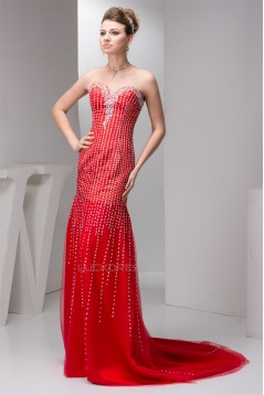 Chiffon Beading Brush Sweep Train Prom/Formal Evening Dresses 02020546