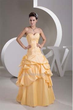 Satin Taffeta Sleeveless A-Line Sweetheart Prom/Formal Evening Dresses 02020552