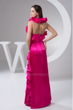 Sheath/Column Halter Floor-Length Pleats Prom/Formal Evening Dresses 02020560