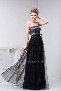 Silk like Satin Fine Netting Sleeveless Prom/Formal Evening Dresses 02020567