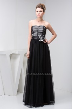 Silk like Satin Fine Netting Sleeveless Prom/Formal Evening Dresses 02020567