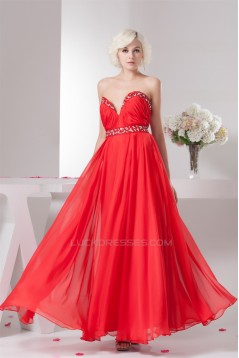 Sleeveless A-Line Ankle-Length Sweetheart Prom Evening Party Dresses 02020569