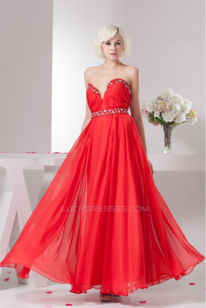 Sleeveless A-Line Ankle-Length Sweetheart Prom Evening Party Dresses 02020569