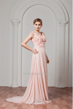 Sleeveless Chiffon Elastic Woven Satin A-Line Prom/Formal Evening Dresses 02020576