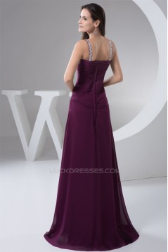 Sleeveless Chiffon Silk like Satin Sheath/Column Prom/Formal Evening Dresses 02020579