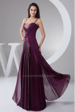 Sleeveless Chiffon Silk like Satin Sheath/Column Prom/Formal Evening Dresses 02020579