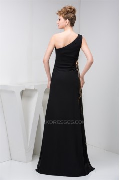 Sleeveless Floor-Length Chiffon Silk like Satin Prom/Formal Evening Dresses 02020581