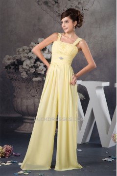 Sleeveless Floor-Length Sheath/Column Chiffon Silk like Satin Prom/Formal Evening Dresses 02020582