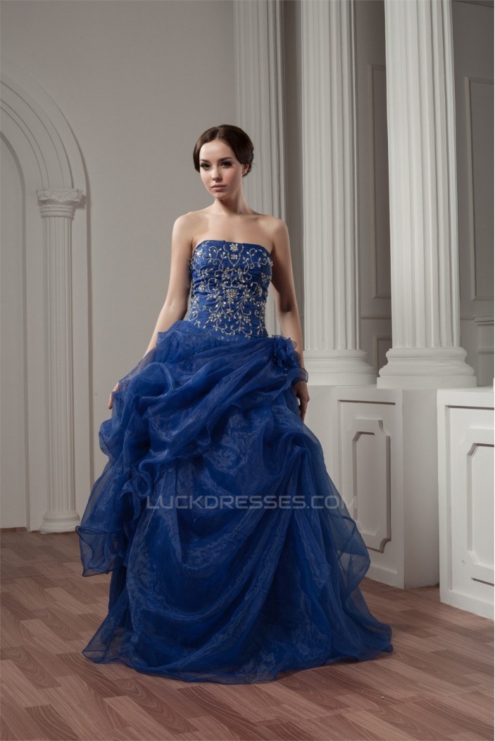 Sleeveless Ruffles Strapless Floor-Length Prom/Formal Evening Dresses 02020589