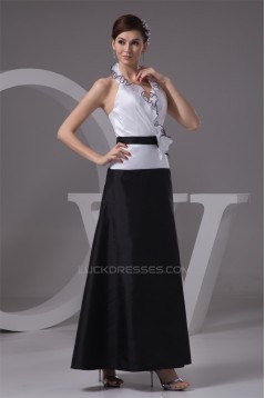 Taffeta Ankle-Length Handmade Flowers Prom/Formal Evening Dresses 02020600