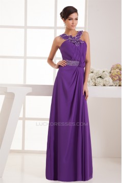 V-Neck A-Line Beading Sleeveless Chiffon Prom/Formal Evening Dresses 02020602