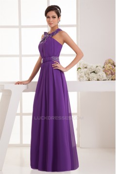 V-Neck A-Line Beading Sleeveless Chiffon Prom/Formal Evening Dresses 02020602