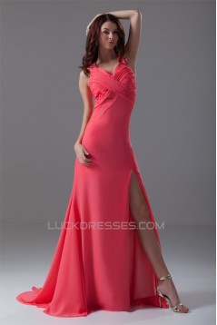 A-Line Chiffon Criss Cross Prom/Formal Evening Dresses 02020614