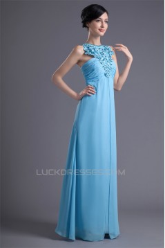 A-Line Chiffon Silk like Satin Embroidery Prom/Formal Evening Dresses 02020615