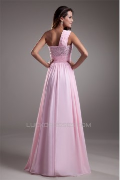 A-Line Chiffon One-Shoulder Sleeveless Prom/Formal Evening Dresses 02020617