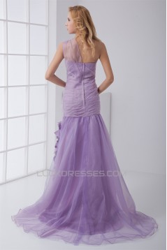 A-Line Sleeveless Puddle Train One-Shoulder Prom/Formal Evening Dresses 02020629