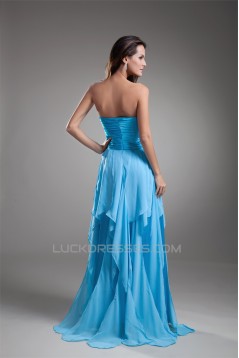 A-Line Sleeveless Strapless Cascading Ruffles Prom/Formal Evening Dresses 02020630