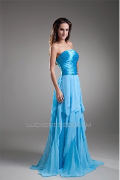 A-Line Sleeveless Strapless Cascading Ruffles Prom/Formal Evening Dresses 02020630