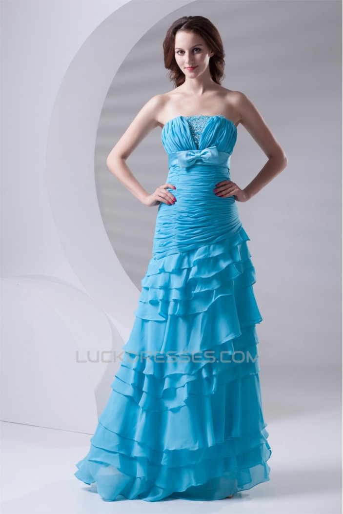 A-Line Strapless Chiffon Prom/Formal Evening Dresses 02020634