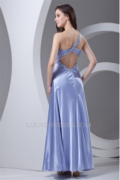 Ankle-Length Elastic Woven Satin Beading Prom/Formal Evening Dresses 02020642