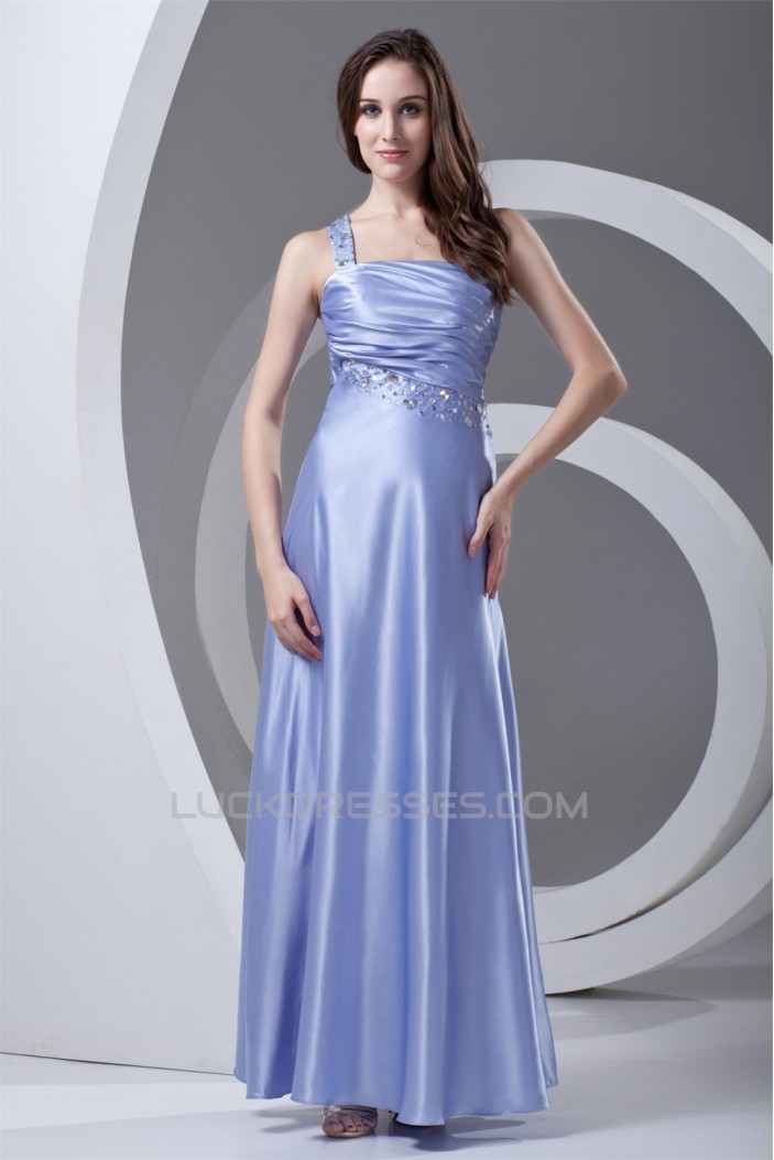 Ankle-Length Elastic Woven Satin Beading Prom/Formal Evening Dresses 02020642