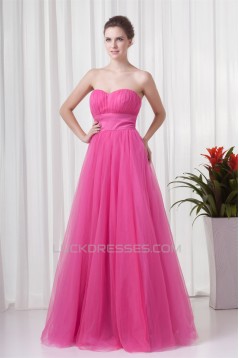 Ball Gown Pleats Floor-Length Sleeveless Prom/Formal Evening Dresses 02020649