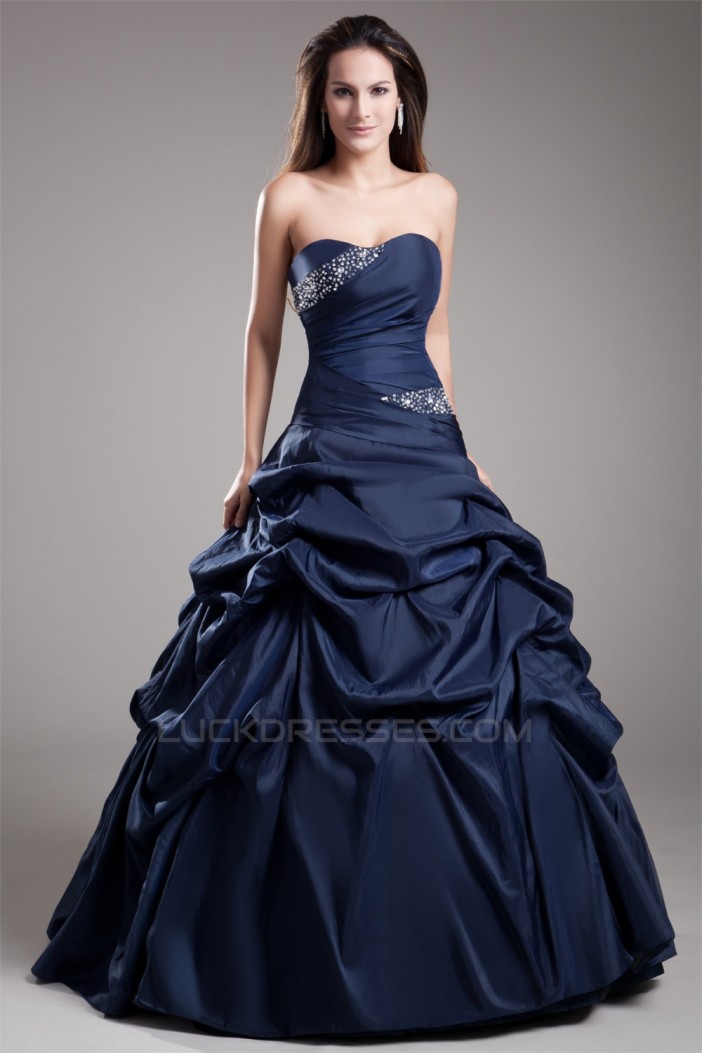 Ball Gown Taffeta Floor-Length Beading Sweetheart Prom/Formal Evening Dresses 02020652