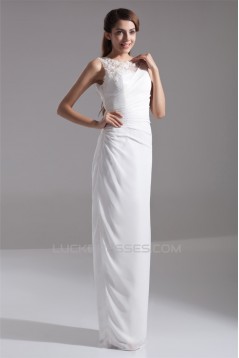 Bateau Sheath/Column Chiffon Prom/Formal Evening Dresses 02020653