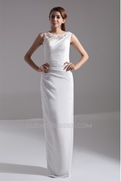 Bateau Sheath/Column Chiffon Prom/Formal Evening Dresses 02020653