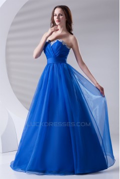 Beading A-Line Satin Organza Sweetheart Prom/Formal Evening Dresses 02020654