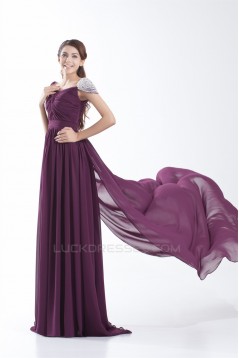 Beading Sheath/Column Chiffon Prom/Formal Evening Dresses 02020665