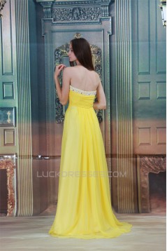 Beading Sweetheart A-Line Brush Sweep Train Prom/Formal Evening Dresses 02020682