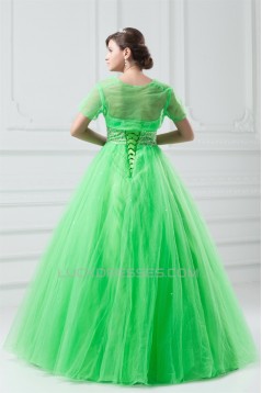 Beading Sweetheart Floor-Length Satin Net Prom/Formal Evening Dresses 02020684