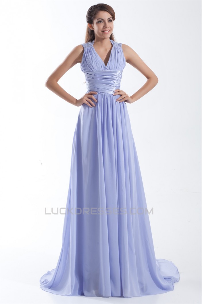 Brush Sweep Train Chiffon Prom/Formal Evening Dresses 02020689