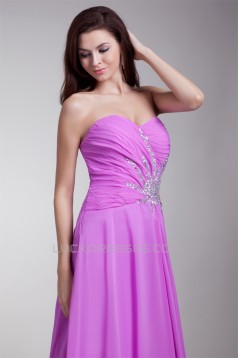 A-Line Sweetheart Beaded Pleats Long Purple Prom/Formal Evening Dresses 02020698