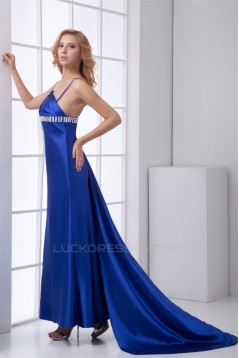 Elastic Woven Satin Beading Asymmetrical Prom/Formal Evening Dresses 02020718