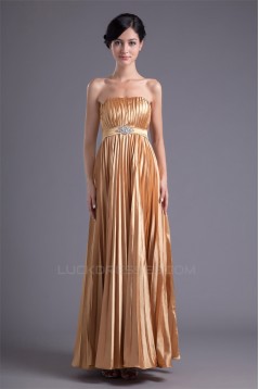 Elastic Woven Satin Sheath/Column Strapless Prom/Formal Evening Dresses 02020724